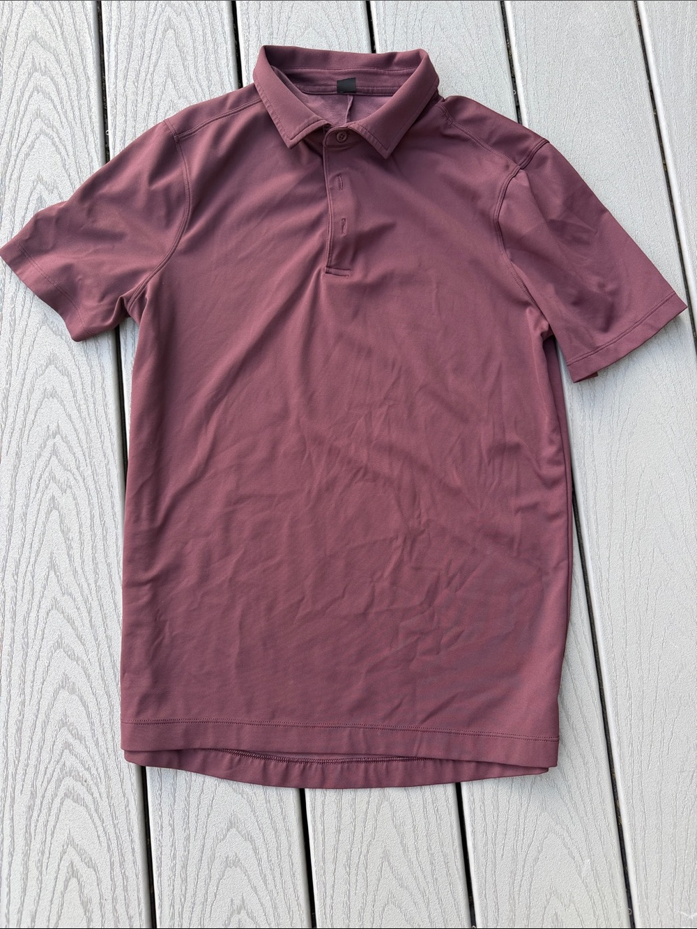 Mens Lululemon Small Short-Sleeve Polo Shirt in Dusty Rose